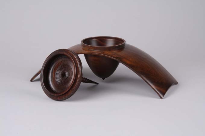 LV-1501 Ngaio & Kauri Wood Turned Lidded Box, Hollow Form-NICE – Elvio  Design